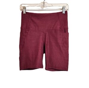 All In Motion High Rise Bike Shorts Burgundy Pink Small